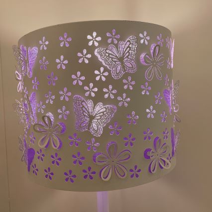 ONLI - Lámpara de pie TITILLA 1xE27/22W/230V morado/blanco
