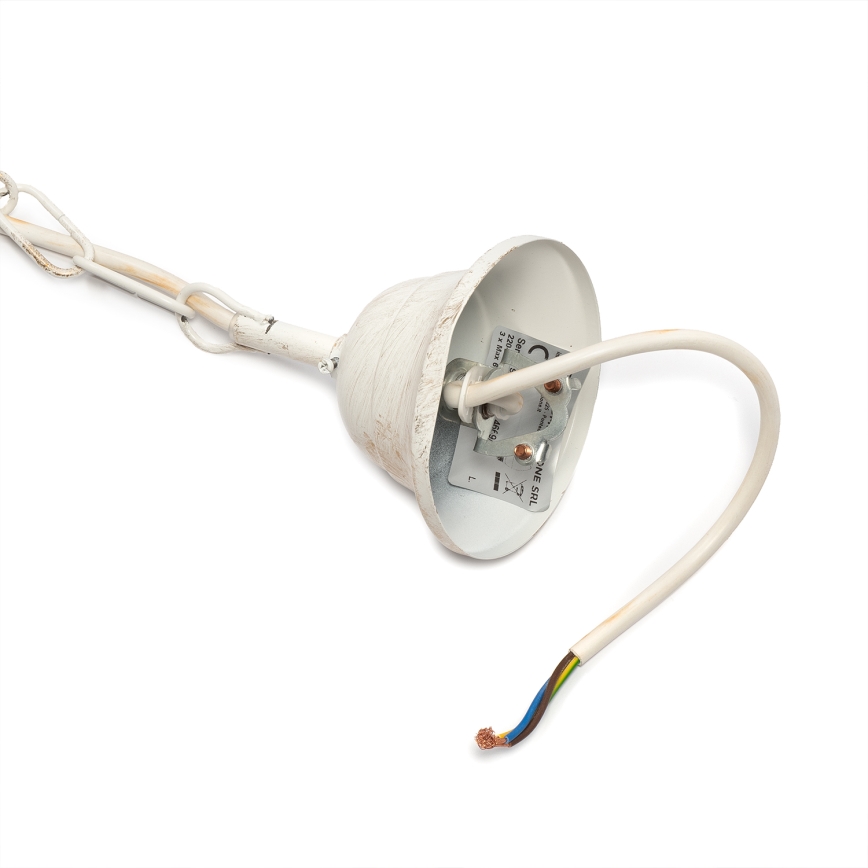 ONLI - Lámpara de techo con cadena TERESA 3xE14/6W/230V blanca