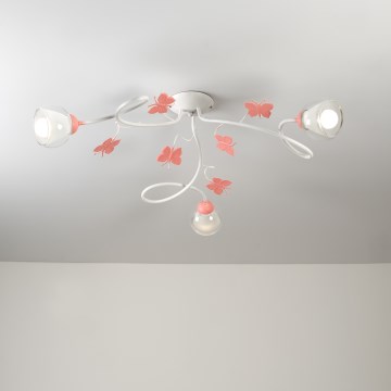 ONLI - Lámpara de techo infantil BUTTERFLY 3xE14/6W/230V