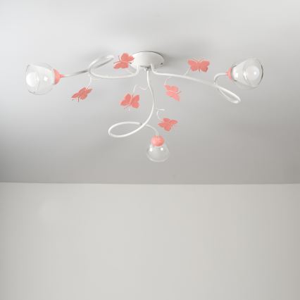ONLI - Lámpara de techo infantil BUTTERFLY 3xE14/6W/230V