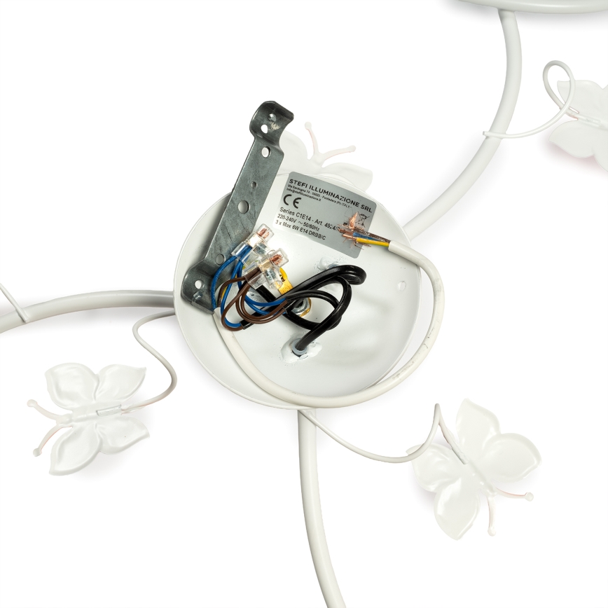 ONLI - Lámpara de techo infantil BUTTERFLY 3xE14/6W/230V
