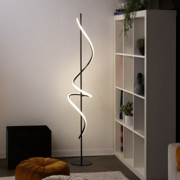 ONLI - Lámpara LED de pie TWIST LED/24W/230V 4000K negro