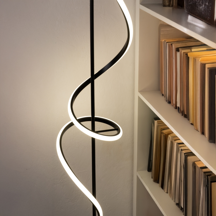 ONLI - Lámpara LED de pie TWIST LED/24W/230V 4000K negro