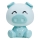 ONLI - Lámpara nocturna infantil LED regulable PUPPIES LED/3W/230V 19 cm cerdito/azul