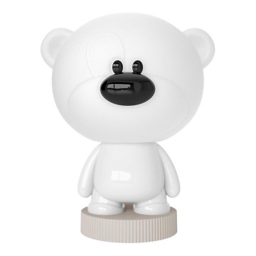 ONLI - LED RGB Lámpara de noche para niños PUPPIES LED/3W/USB osito de peluche 30 cm