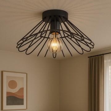 ONLI - Plafón DUCCIO 1xE27/22W/230V diá. 60 cm negro