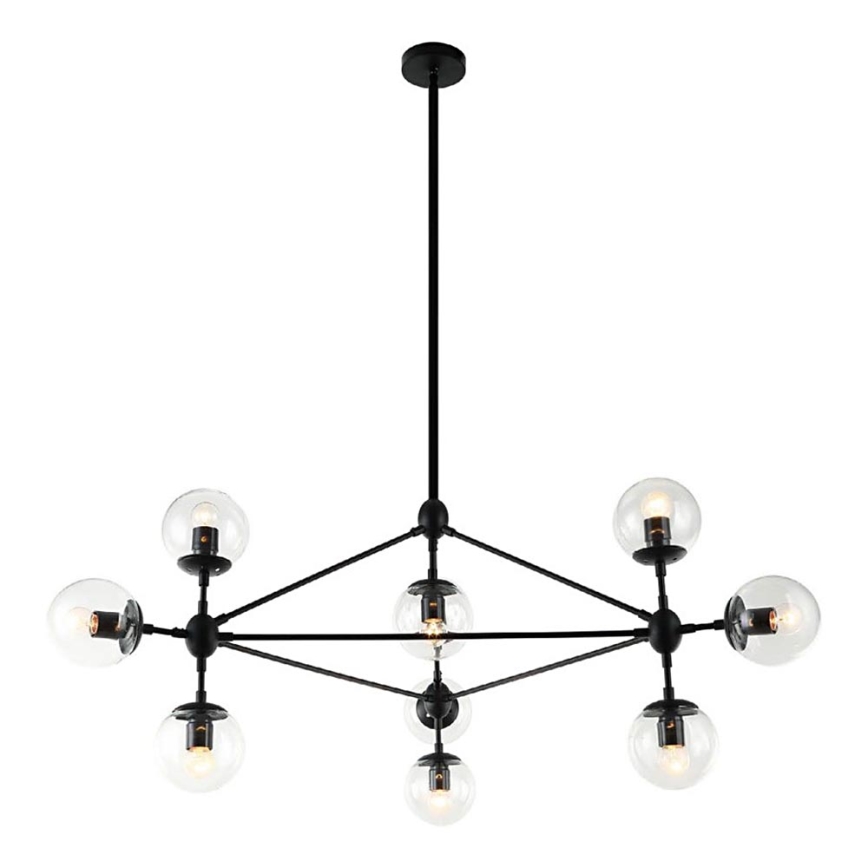 Open Design OR80094 - Lámpara de techo con varilla BAO 10xE27/8W/230V Ø 90 cm negra
