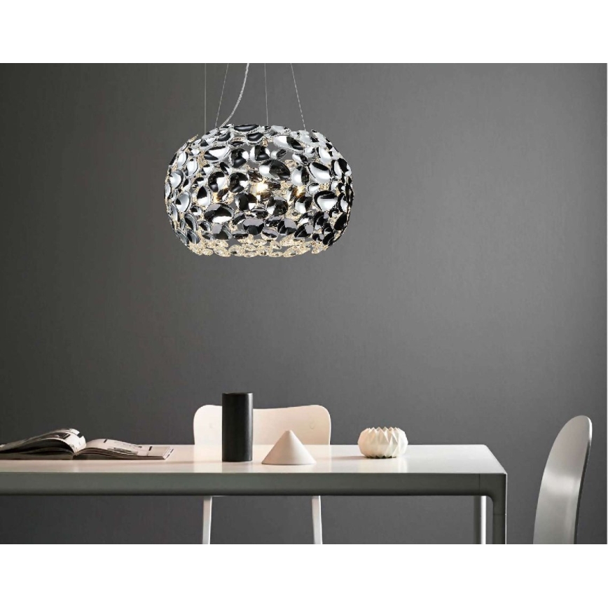 Open Design OR80162 - Lámpara colgante CARERA con cable 6xG9/7W/230V Ø 55 cm cromo pulido