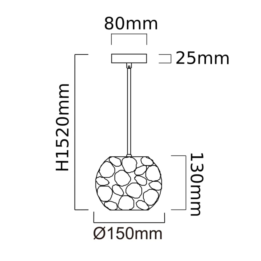 Open Design OR80179 - Lámpara colgante con cable CARERA 1xG9/7W/230V Ø 15 cm cromo brillante