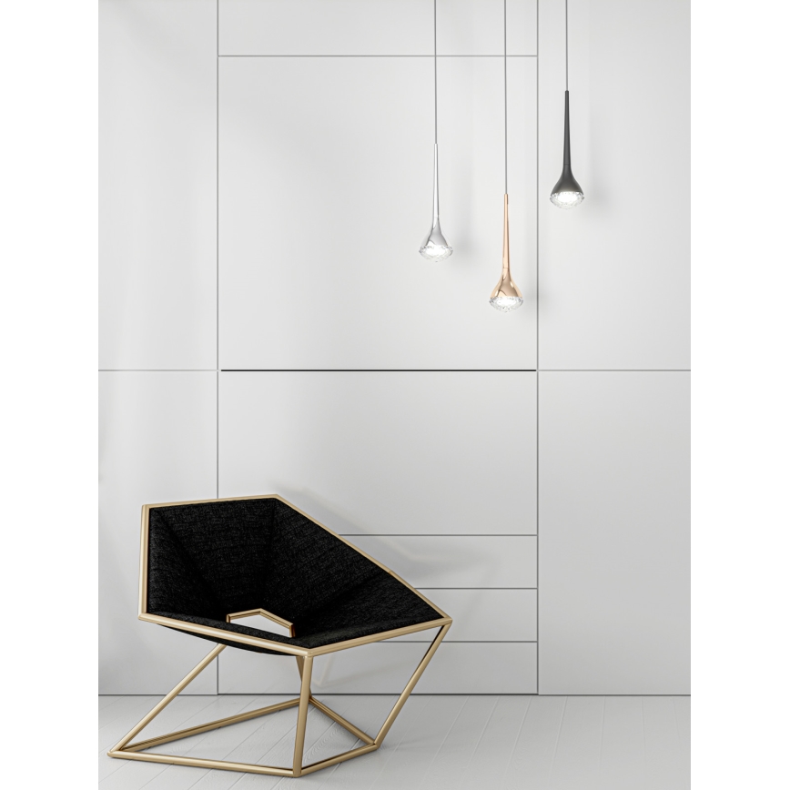 Open Design OR80322 - Lámpara LED colgante con cable CRIMA LED/7W/230V cromo brillante