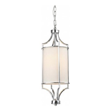 Open Design OR80551 - Lámpara colgante con cadena LUNGA 1xE27/15W/230V cromo brillante/blanco