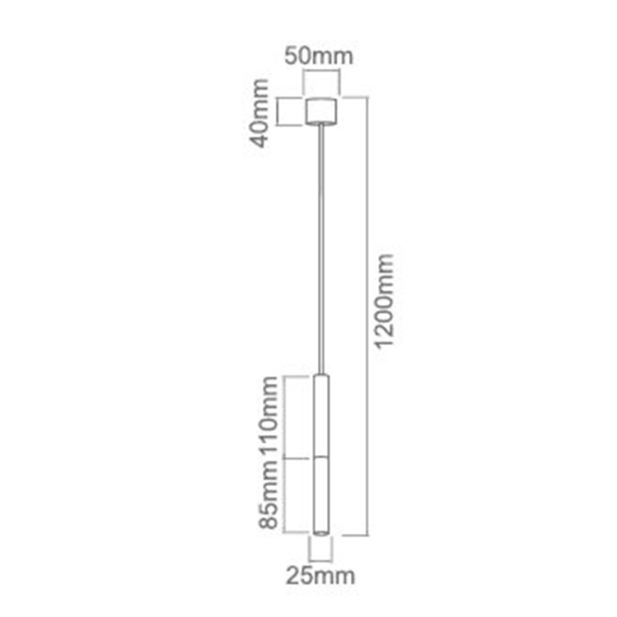 Open Design OR80827 - Lámpara colgante con cable SLIMI 1xG9/3,5W/230V negro/oro rosa