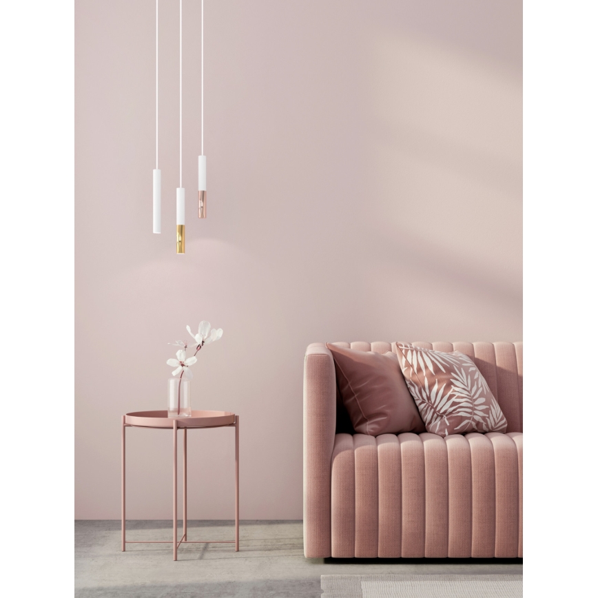 Open Design OR80858 - Lámpara colgante con cable SLIMI 1xG9/3,5W/230V blanco/oro rosa