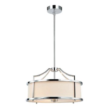 Open Design OR80865 - Lámpara de techo con varilla STANZA 3xE27/15W/230V Ø 42 cm cromo brillante/blanco