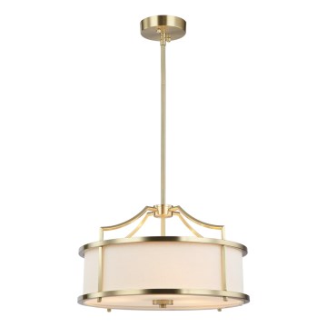 Open Design OR80889 - Lámpara colgante con varilla STANZA 3xE27/15W/230V Ø 42 cm latón/blanco