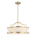 Open Design OR80896 - Lámpara colgante con varilla STANZA 4xE27/15W/230V Ø 55 cm latón/blanco
