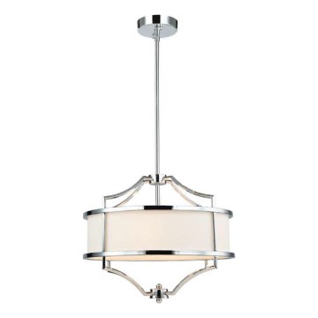 Open Design OR80902 - Lámpara colgante con varilla STESSO 4xE27/15W/230V Ø 42 cm cromo brillante/blanco