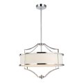 Open Design OR80919 - Lámpara colgante con varilla STESSO 4xE27/15W/230V Ø 55 cm cromo brillante/blanco