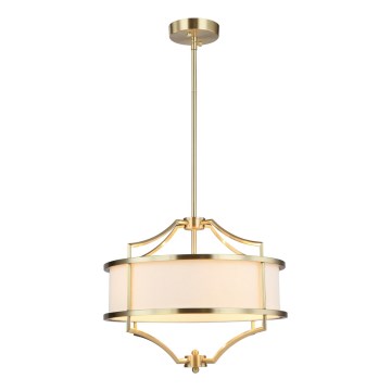 Open Design OR80926 - Lámpara colgante en varilla STESSO 4xE27/15W/230V Ø 42 cm latón/blanco