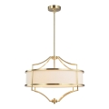 Open Design OR80933 - Lámpara colgante en barra STESSO 4xE27/15W/230V Ø 55 cm latón/blanco