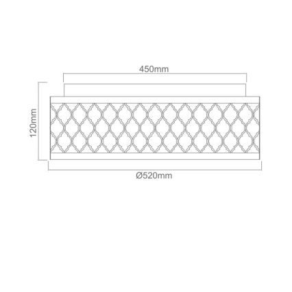 Open Design OR81015 - Lámpara de techo CAVALLI 3xE27/15W/230V Ø 52 cm latón