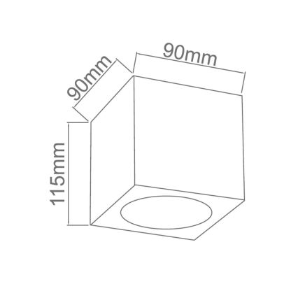 Open Design OR81046 - Foco orientable CUBO 1xG9/8W/230V negro/cromo brillante
