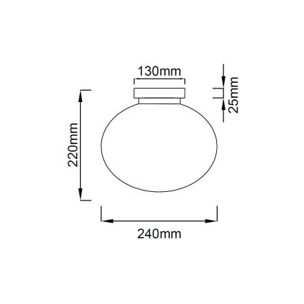 Open Design OR81145 - Lámpara de techo PALLA 1xE14/8W/230V Ø 24 cm, cromo brillante