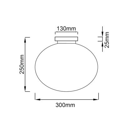 Open Design OR81152 - Lámpara de techo PALLA 1xE27/12W/230V Ø 30 cm cromo brillante