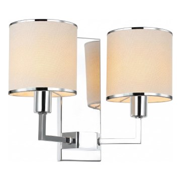 Open Design OR81497 - Aplique de pared CASA 2xE14/12W/230V cromo brillante/crema