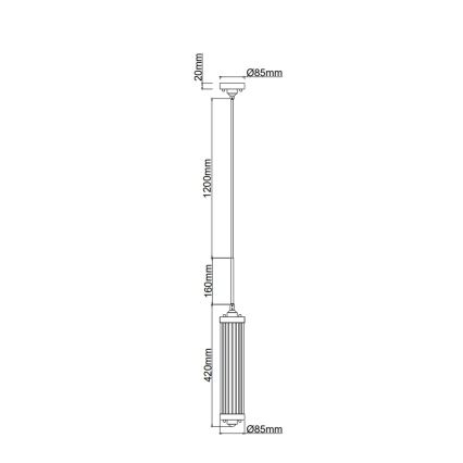 Open Design OR84351 - Lámpara colgante con cable FIATTO 1xE14/12W/230V acabado en cromo brillante