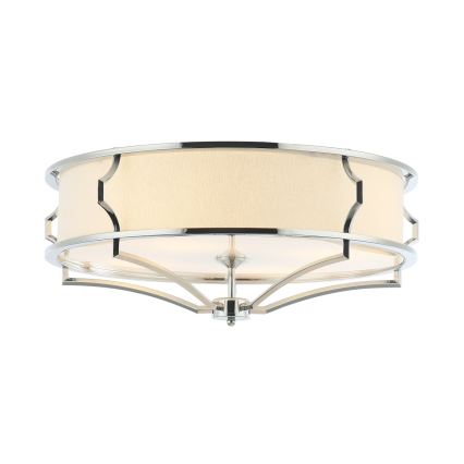 Open Design OR84412 - Lámpara de techo STESSO 4xE27/12W/230V, diámetro 65 cm, cromo brillante/blanco