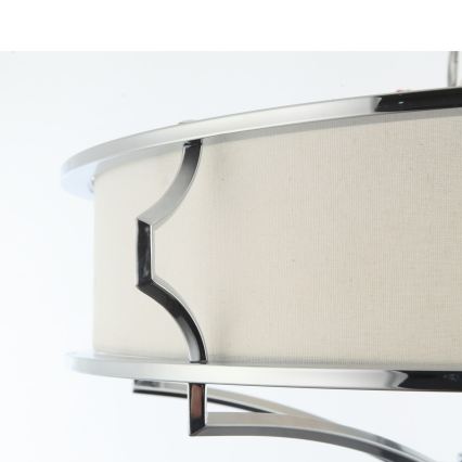 Open Design OR84412 - Lámpara de techo STESSO 4xE27/12W/230V, diámetro 65 cm, cromo brillante/blanco