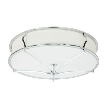 Open Design OR84429 - Lámpara de techo STESSO 6xE27/12W/230V Ø 85 cm cromo brillante/blanco