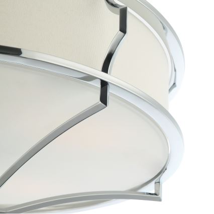 Open Design OR84429 - Lámpara de techo STESSO 6xE27/12W/230V Ø 85 cm cromo brillante/blanco