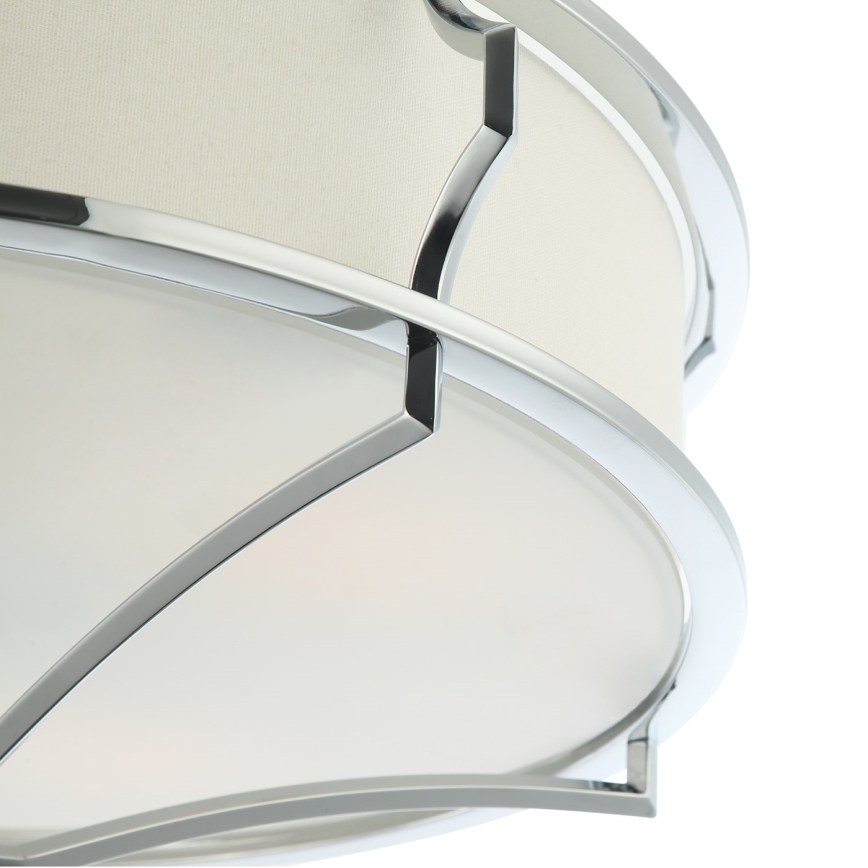 Open Design OR84429 - Lámpara de techo STESSO 6xE27/12W/230V Ø 85 cm cromo brillante/blanco