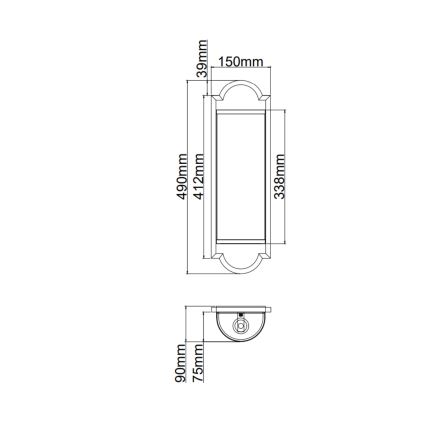 Open Design OR84542 - Aplique de pared LIBERO 2xE14/12W/230V latón