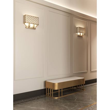 Open Design OR84603 - Aplique de pared VERNO 2xE14/12W/230V latón