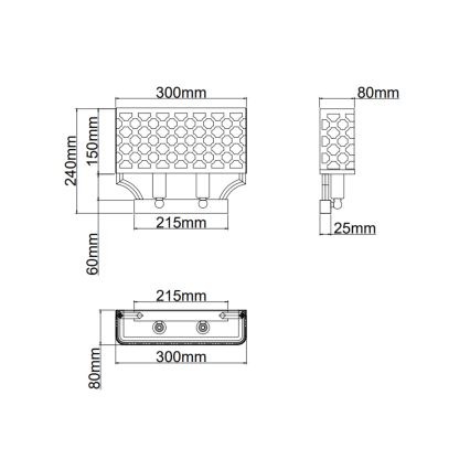 Open Design OR84603 - Aplique de pared VERNO 2xE14/12W/230V latón