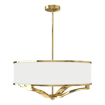 Open Design OR84825 - Lámpara colgante con varilla GERDO 4xE27/12W/230V dorada/blanca