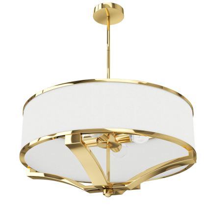 Open Design OR84825 - Lámpara colgante con varilla GERDO 4xE27/12W/230V dorada/blanca