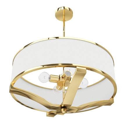 Open Design OR84825 - Lámpara colgante con varilla GERDO 4xE27/12W/230V dorada/blanca