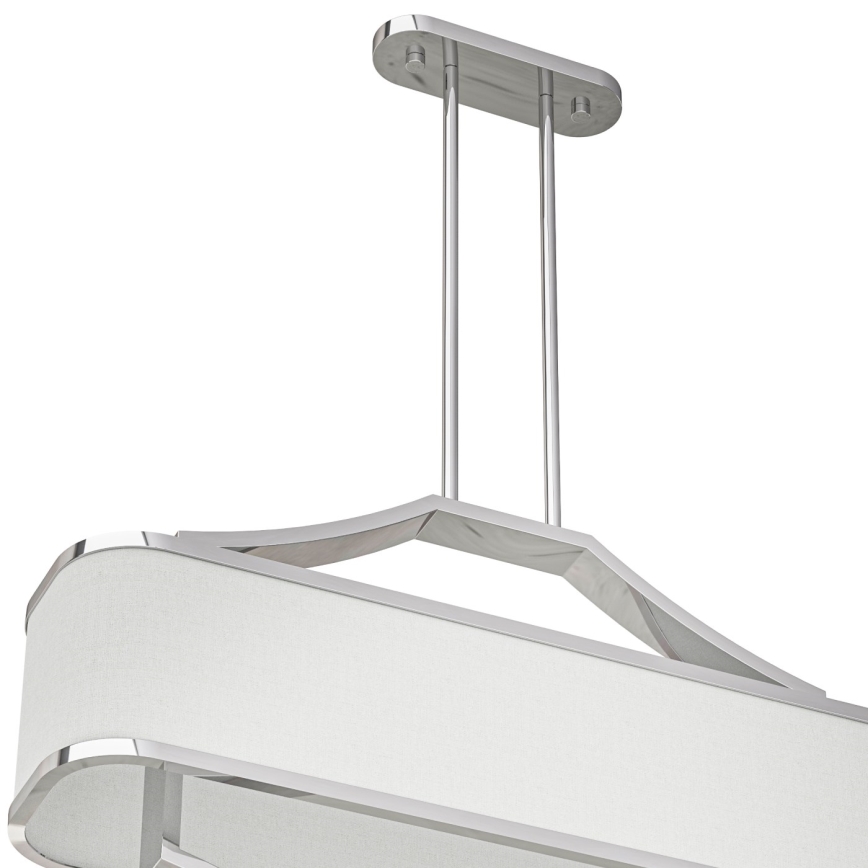 Open Design OR84849 - Lámpara de techo con varilla GERDO OVALE 6xE14/12W/230V cromo brillante/blanco