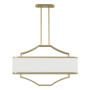 Open Design OR84856 - Lámpara colgante con varilla GERDO OVALE 6xE14/12W/230V latón/blanco
