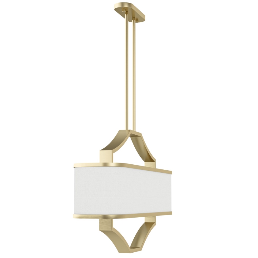 Open Design OR84856 - Lámpara colgante con varilla GERDO OVALE 6xE14/12W/230V latón/blanco
