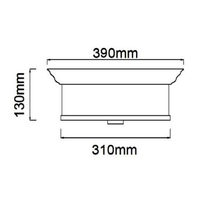 Open Design OR84870 - Lámpara de techo FAMBURO 3xE14/12W/230V Ø 31 cm dorada
