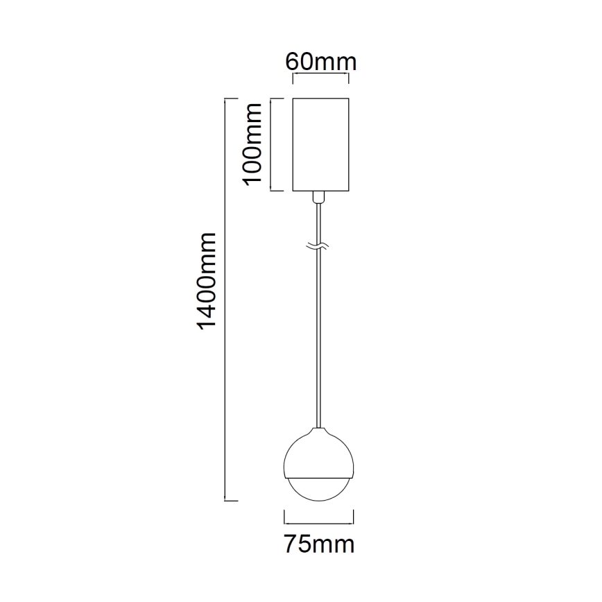 Open Design OR85099 - Lámpara colgante LED suspendida en cable BOLICINA LED/5W/230V dorada