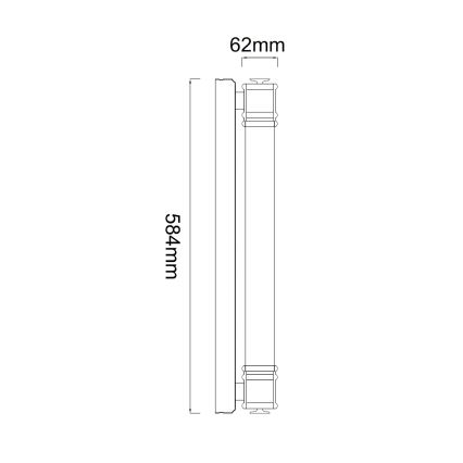 Open Design OR85273 - Iluminación LED para espejo de baño OMI LED/13W/230V 58 cm IP44 negro