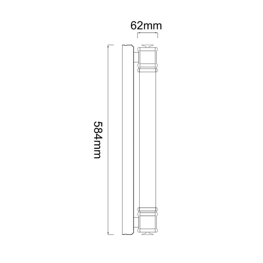 Open Design OR85273 - Iluminación LED para espejo de baño OMI LED/13W/230V 58 cm IP44 negro