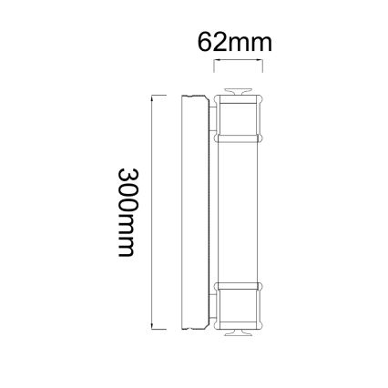 Open Design OR85280 - Aplique LED para espejo de baño OMI, LED/7W/230V, 30 cm, IP44, negro