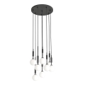 Open Design OR85341 - Lámpara colgante con cable ERO 8xG9/8W/230V negra